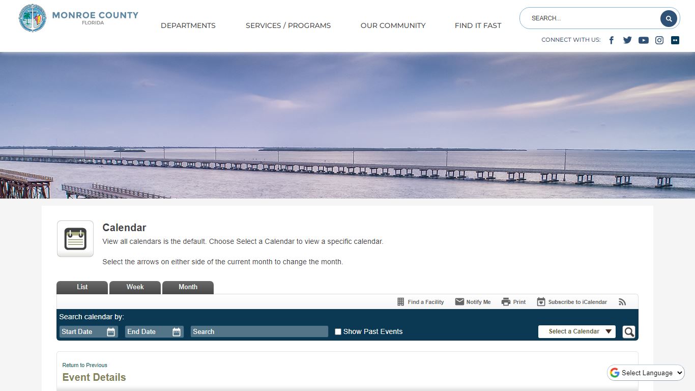 Calendar • Monroe County, FL • CivicEngage